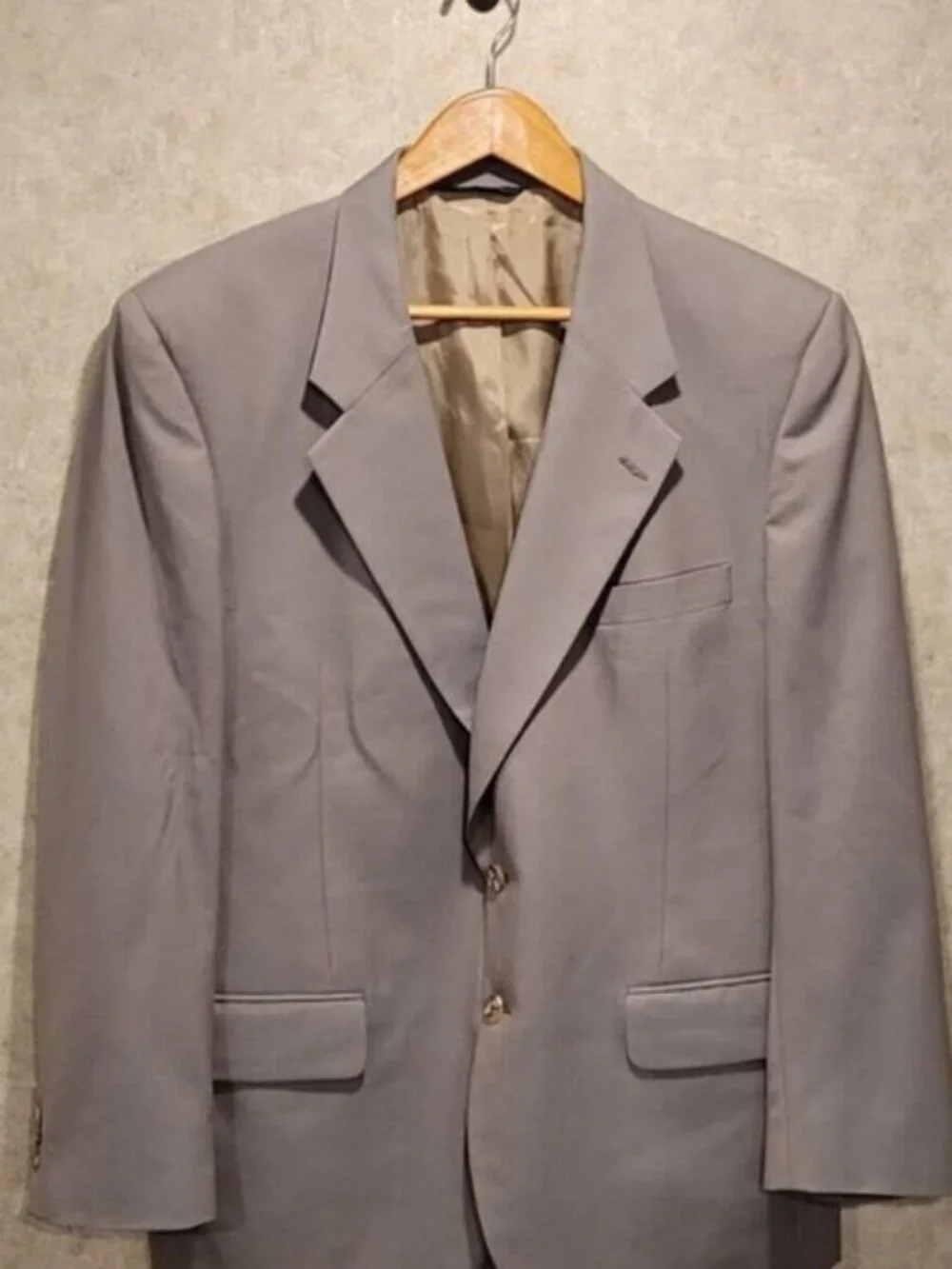 BURBERRYS Union Made Vintage Taupe Single Breasted Wool Blazer Suit Jacket